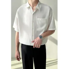 秋冬 コーデ メンズ  服 シンプル ファッション オシャレ 大人 かっこいい 大きいサイズ ストリート 紳士服 ハイエンド 半袖 シャツ カジュアル スケート