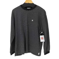 ユーズドフルギ USED古着 {{MUHET}} ワンポイントロゴ刺繍 L/S ボーダーTシャツ レディース  LL