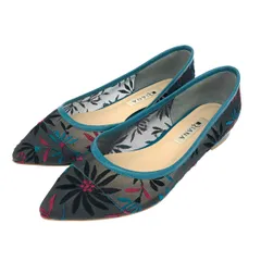 DIANA ダイアナ パンプス 表記サイズ:23 花柄/刺繍    ブルー レディース / 240001163335