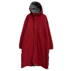 LANDS'END 中綿ジャケット L レッド ランズエンド ジップアップ ダブルジップ ロング丈 アウター 古着卸 アメリカ仕入 a702-7552のサムネイル