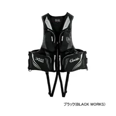 最終値下げ　がまかつ　フローティングベスト　ブラック×ホワイト 4549018769746.jpg