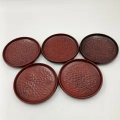 鎌倉彫 銘々皿　陽堂十三世 大石永輔 ５客セット　共箱付　和菓子漆器ナイフ ７本 2025年最新】Yahoo!オークション -鎌倉彫 皿の中古品・新品・未