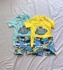 キッズ 男の子 ハリセンボン 半袖 3点セット ラッシュガード【507】