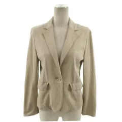 グリーンレーベルリラクシング ユナイテッドアローズ green label relaxing ジャケット テーラードカラー シングル 1B リネン混 薄手 ベージュ 36