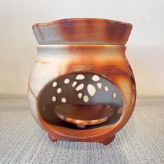 5 うるま陶器 アロマポット キャンドルホルダー 穴あきデザイン