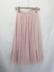 ◇ ⊂ MISCH MASCH ミッシュマッシュ ロング丈 チュール スカート サイズM ピンク系 レディース E  【1507100003881】