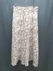 ◇ FREE'S MART フリーズマート 総柄 ウエストゴム ポリエステル ロング フレア スカート サイズF ベージュ レディース E  【1304050043062】