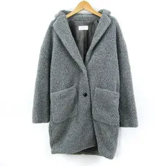 グローバルワーク チェスターコート ロングコート ボア アウター レディース Mサイズ グレー GLOBAL WORK 【中古】