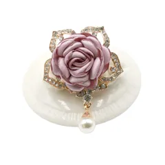 [レリカ] 胸飾り 花 コサージュ ブローチ 結婚式 卒業式 入学式 卒園式 入園式 フォーマル パーティ レディース 二次会 成人式 花飾り スーツ ドレス フラワー 記念日 用 女性 母 贈り物 プレゼント 結婚 アクセサリー パーティー 大 [パープル]