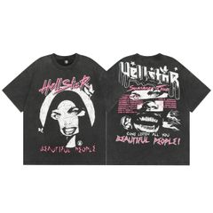 ヘルスター Hellstar Studios Vintage Beautiful People Band Tee 半袖 Tシャツ ゆったり ユニセックス 並行輸入品 ブラック S M L XL