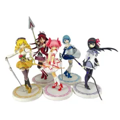 魔法少女まどか☆マギカ SQフィギュア ジャンク 5点セット 中古開封品 鹿目まどか 暁美ほむら 巴マミ 美樹さやか 佐倉杏子