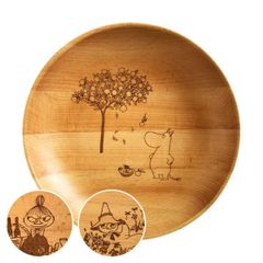 무료 배송(일부 제외) 신품 접시 23cm 목제 식기 무민 MOOMIN 미 스나프킨 디쉬 내츄럴 카페풍 세련된 천연 나무 나뭇결 아웃도어 캠프 피크닉 캐릭터 [toh-396428]