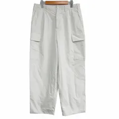 エイトン ATON 美品 22AW ワイドカーゴパンツ 軍パン ボタンフライ フラップポケット ミリタリー アイボリー 白 ホワイト 約Mサイズ PR.AG.NW.のサムネイル