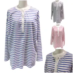 ❤️BIGシルエットボーダーヘンリー❤️ヘンリーネック　オーバーシルエット　ロンT ヘンリーネックロンT オーバーサイズ