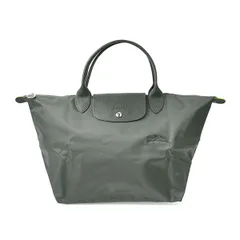 新品 ロンシャン LONGCHAMP ハンドバッグ ル プリアージュ グリーン トップハンドルバッグ Mサイズ グラファイト