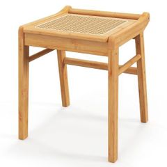 COSTWAY ドレッサーチェア ドレッサースツール 化粧スツール 化粧椅子 化粧イス 竹製 スツール チェア 椅子 イス ドレッサーイス ドレッサー椅子 おしゃれ