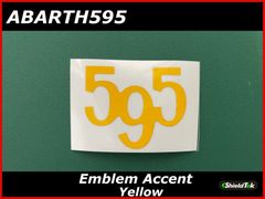 ABARTH595 アバルト595 エンブレムアクセントデカール イエロー 1枚