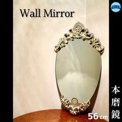 ◆本磨鏡◆Wall Mirror◆ウォールミラー◆壁掛け鏡◆レトロ◆最高級◆フロートガラス◆