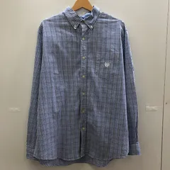 CHAPS/チャップス 長袖シャツ ギンガムチェック ボタンダウン ベトナム製 メンズ XL ブルー