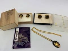 B-5.肥後象嵌　ネックレス　イヤリング　カフス　3点セット