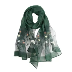 [BRMM MIA] 超薄手 大判ストール スカーフ マフラー ストール 花 ショール 刺繍 大判ストール シルク レディース 春夏 上品 おしゃれ 結婚式 海 旅行 日焼け防止 UV対策