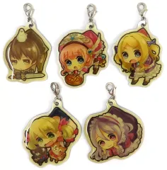 【中古】キーホルダー [単品] 集合 キャラクターメタルチャーム5種セット 「3DSソフト 新・ロロナのアトリエ はじまりの物語～アーランドの錬金術士～ プレミアムボックス」 同梱特典