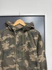 S ZARA(ザラ) カモフラ ミリタリー フード付き ジップアップパーカー ジャケット
