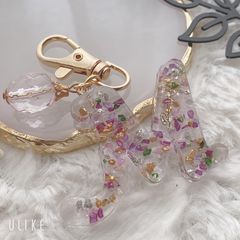 レジン　アルファベットキーホルダー（M）