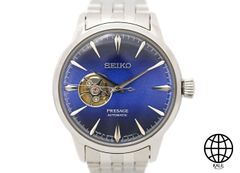 SEIKO　メンズ　プレサージュ　カクテルタイム　自動巻き　AT　ブルーグラデーション文字盤　SARY199　SS　ステンレススチール　4R38-01N0　箱・取説・保証書付