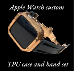 RB カスタム セット アップルウォッチバンド ラバーベルト Apple Watch カバー ケース メンズ レディース 38mm 40mm 41mm  42mm44mm45mm46mm49mm
キラキラ　極艶コーティング　シリコンバンド