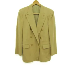 アクアスキュータム テーラードジャケット アウター ダブルブレスト ウール レディース ﾌﾘｰサイズ ベージュ Aquascutum 【中古】