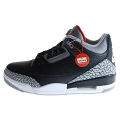 NIKE (ナイキ) AIR JORDAN 3 RETRO OG エアジョーダン ハイカットスニーカー ブラック/グレー US9/27cm 854262-001