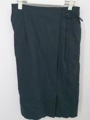 ◇ WORK TRIP OUTFITS?GREEN LABEL RELAXING フロントスリット 膝下丈 タイト スカート サイズL ネイビー レディース P  【中古】 【1210040005173】