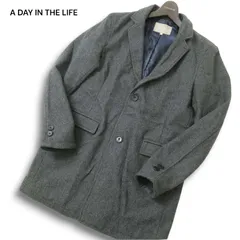 A DAY IN THE LIFE ユナイテッドアローズ 秋冬 ウール★ チェスター コート Sz.M メンズ 灰のサムネイル