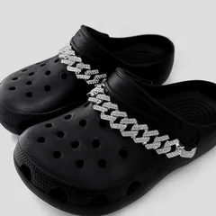 クロックス crocs ジビッツ デコ 韓国 y2k パンク シルバ チェーン