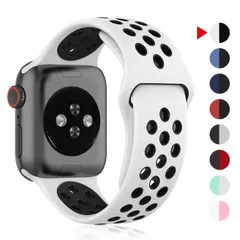 【特価商品】Apple Watch バンド コンパチブル 38mm 40mm 41mm 42mm 44mm 45mmソフトシリコン 通気性 スポーツ ZENGYQI ストラップ 交換リストバンド iWatch series SE/8/7/6/5/4/3/2/1