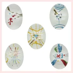 （５Ｐセット）夏の風物詩　硝子箸置（１種選択／５種類）　YZ501A,YZ501B,YZ501C,YZ501D,YZ501E