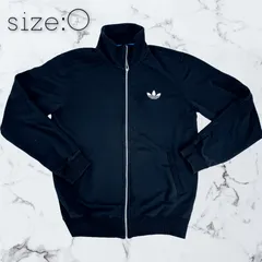 adidas originals トレフォイル トラックジャケット ロゴジャージ サイズO  ネイビー アディダス オリジナルス トップス ジャケット 古着