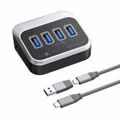 SETMSPACEusbハブ3.04ポート10Gbps高速転送ミニマリストハブtype-aケーブル50CM(4*USBA)