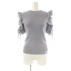 スナイデル SNIDEL Sustainable フリルスリーブニットプルオーバー F ライトブルー /DF ■OS