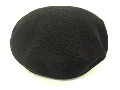 ■美品■ SENSE OF PLACE センスオブプレイス コットン×ポリエステル ベレー帽 帽子 レディース ブラック系 DG0227