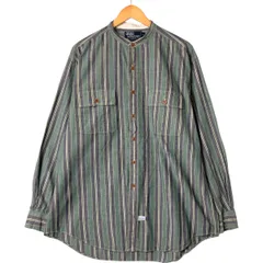 古着 ラルフローレン Ralph Lauren POLO by Ralph Lauren ストライプ柄 スタンドカラーシャツ メンズL相当/eaa547421