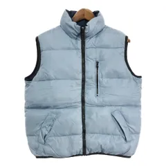 00年代 OLD NAVY オールドネイビー リバーシブル ダウンベスト ライトブルー/ネイビー (メンズ M) 中古 古着 S7322