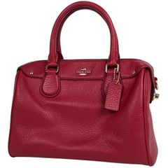 【在庫一掃】 コーチ COACH ロゴ ハンドバッグ 2WAY ショルダーバッグ ハンドバッグ レザー レッド F36677 レディース 【中古】