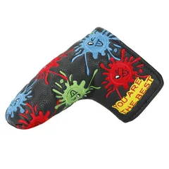 パターカバー ヘッドカバー スコッティーキャメロン オデッセイに適合 マジックテープ開閉式 ピンタイプ スマイル 1点