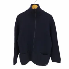 セントジェームス SAINT JAMES 90-00S フランス製 PURE NEW WOOL ウール ジップアップ ニット ドライバーズ メンズ 表記無 のサムネイル