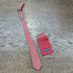 ファブシックオリジナルネクタイ&チーフ　千鳥柄　モッズ　レトロ　スキンズ　パンク　昭和
