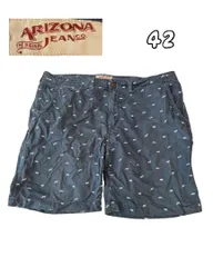 OR00169 ARIZONA JEAN アリゾナ　折り鶴柄チノショートパンツ　ネイビーw42のサムネイル