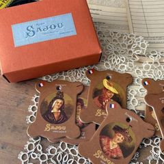 474・【1点のみ】A1404　フランス　サジュー　Sajou　 糸巻　6枚セット　手芸　フランス製