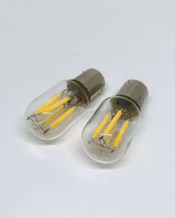 改良品 無極性 12V/24V兼用 デコトラ屋 正規品 高品質 シャンデリア用 口金 BA15S LED 電球 フィラメントタイプ 2700K 電球色 レトロ デコトラ サロンバス 2個SET トラック 三菱ふそう 日野 いすゞ UD